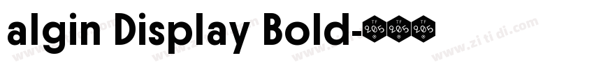 algin Display Bold字体转换